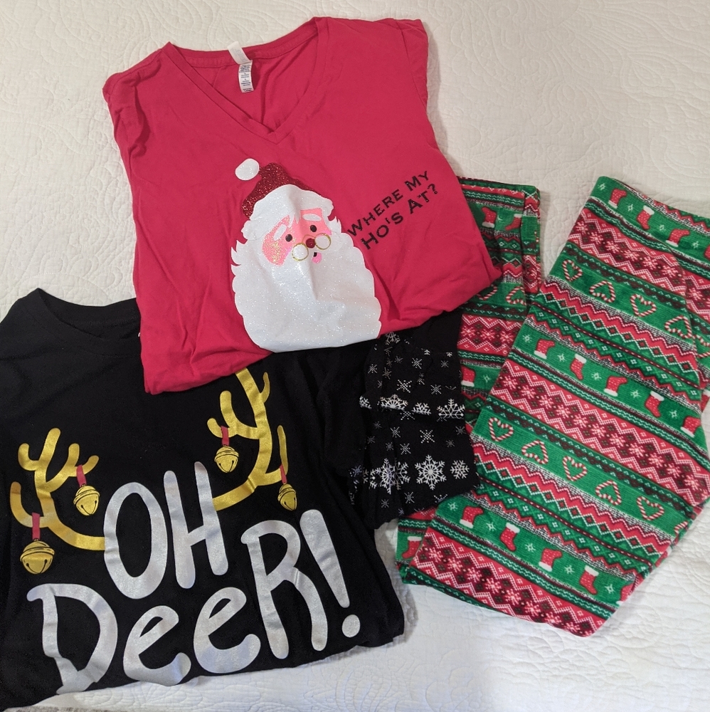 Tacky Christmas Sweater Party Pajamas Lot